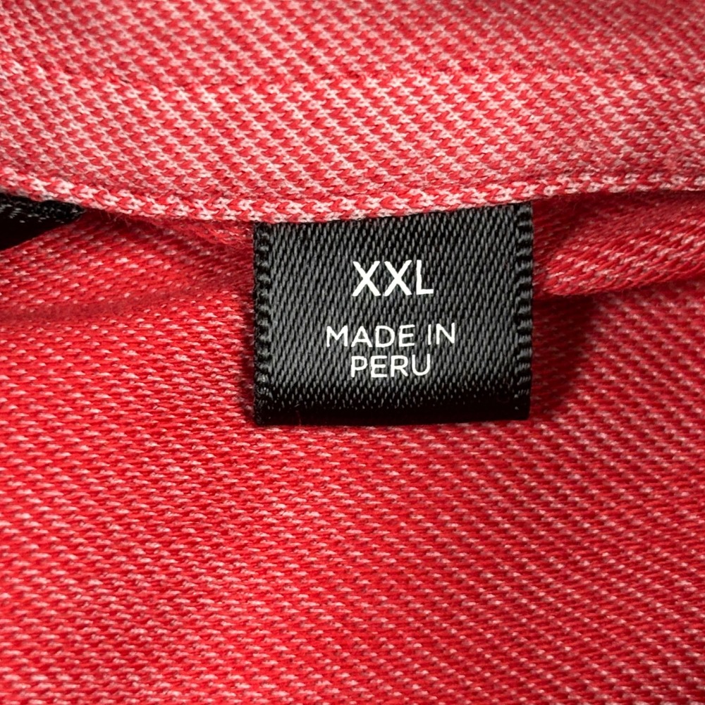 Travis Mathew Polo Shirt Mens XXL Red Heathered Short Sleeve Pocket Golf‎ Pique - Picture 4 of 12